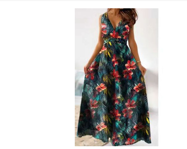 élégante robe de soirée sans manches à col V et décolleté dos nu, coupe sexy et cintrée à taille élastique.